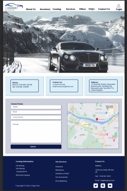 RAPid Car Leasing page Contact